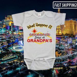Grandpa baby bodysuit funny baby clothes vegas